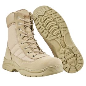 Men's Military Tactical Boots 8 Inch Sand-color Side Zipper US Size 9
