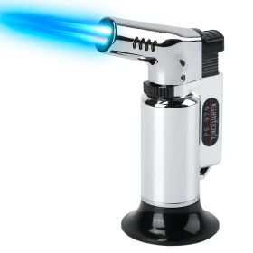 Refillable Culinary Butane Torch with Adjustable Flame | Kitchen BBQ Torch - Fire Lock | Gas Not Included