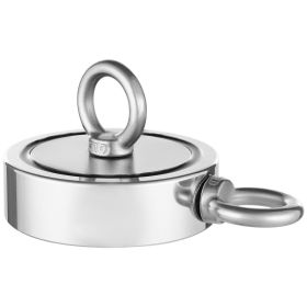 1700 LBS Strong Fishing Magnet Kit Double Sided Pull Force and Rope Carabiner (Number of Sets: 5-Piece Set, Magnetic Suction: Double-sided 1700 lbs)